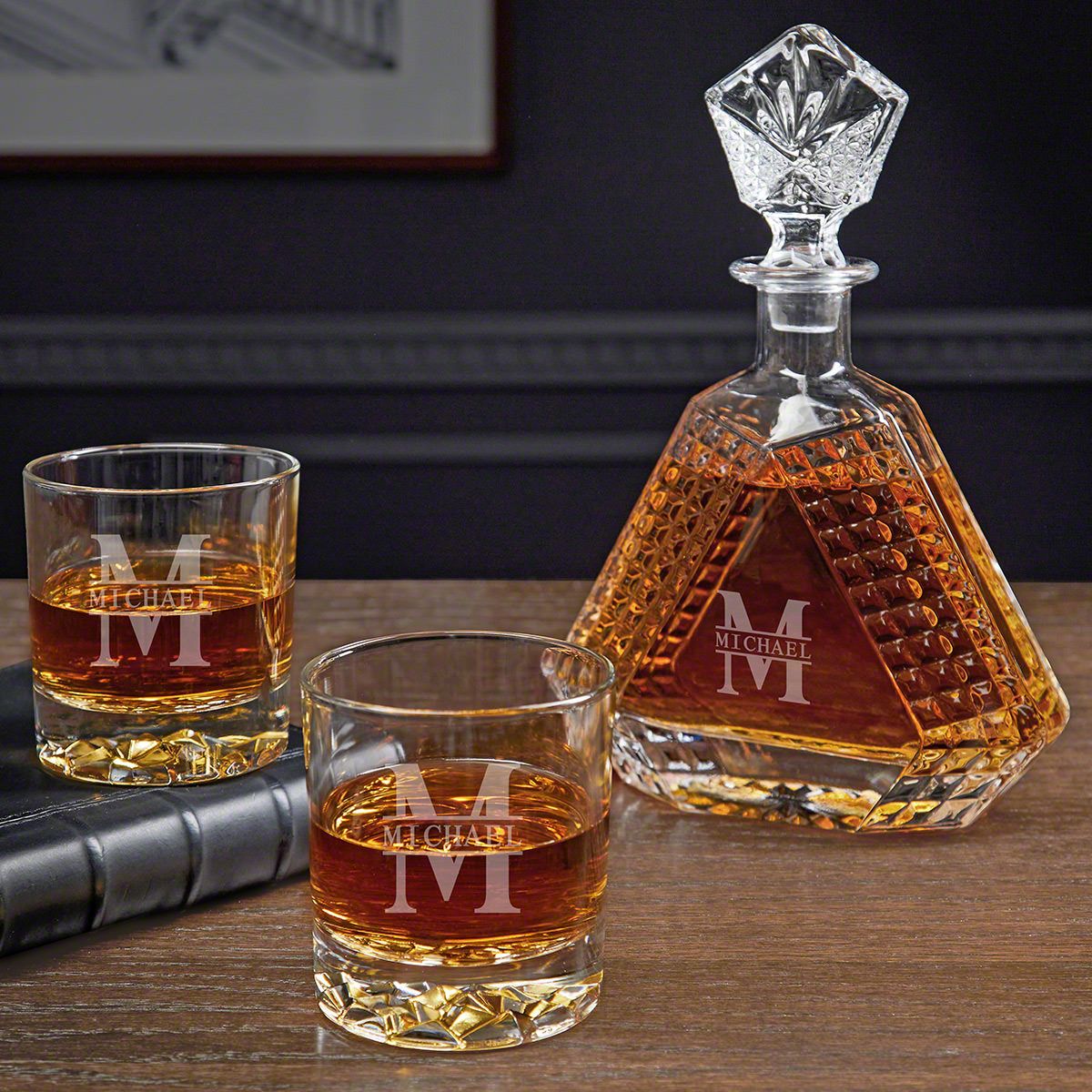 Custom Devonshire Whiskey Decanter Set