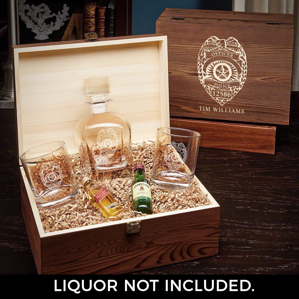 Custom Draper Decanter & Eastham Glasses Gift for Police Officers