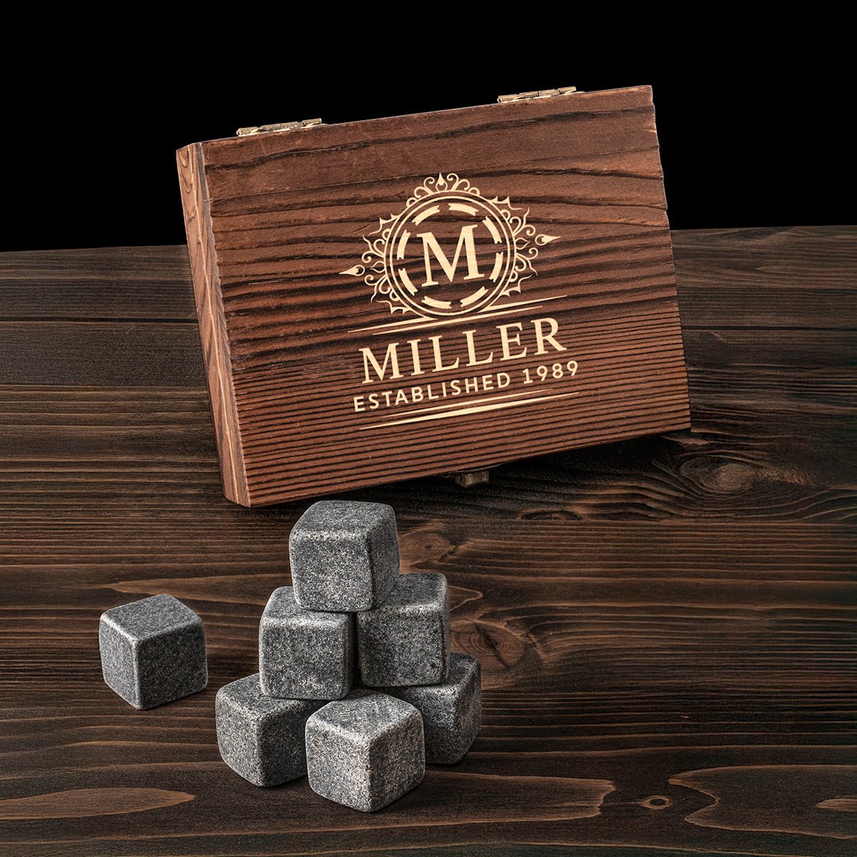 Custom Engraved Whiskey Stones Set