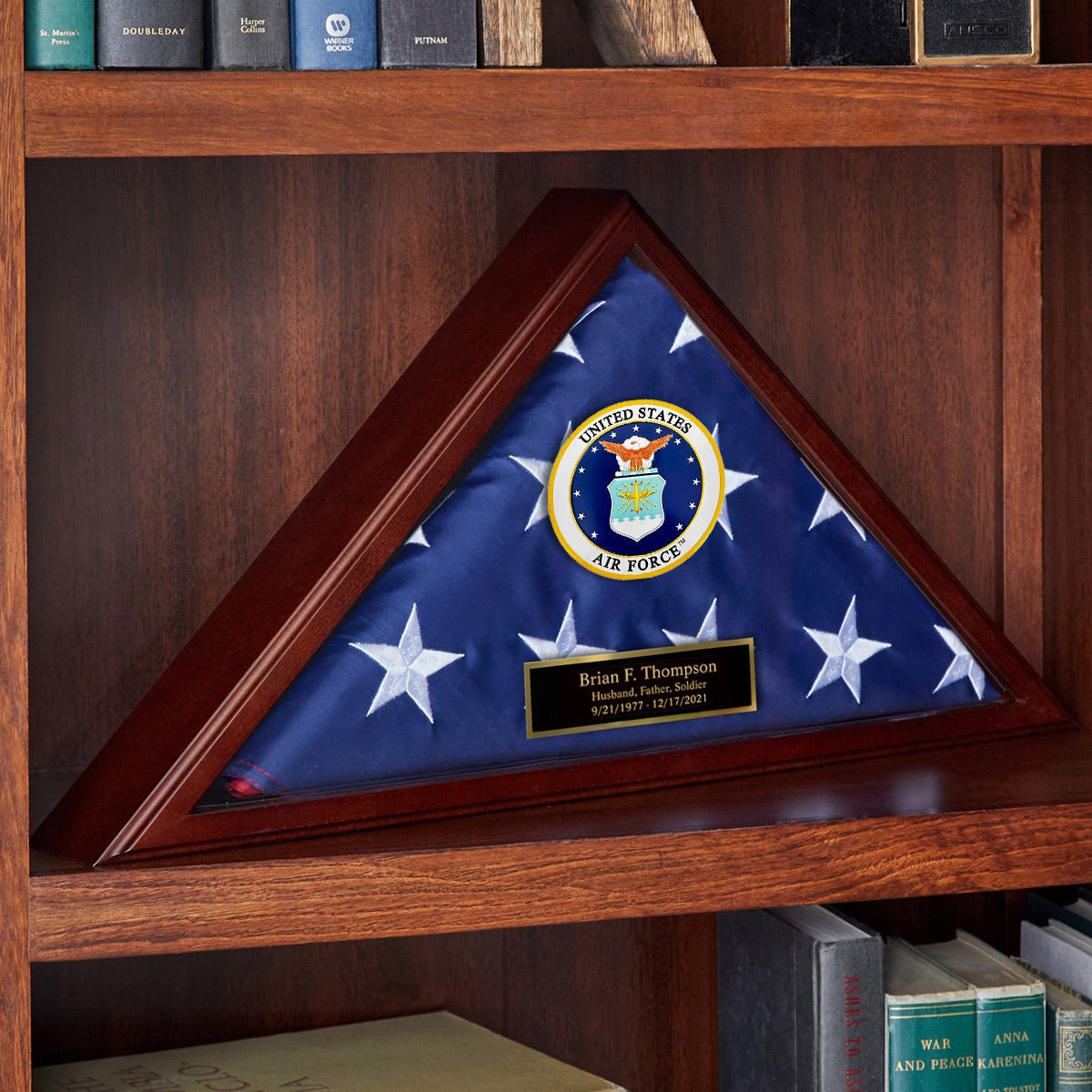 Custom Flag Case Air Force Retirement Gift - Made in USA