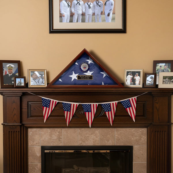 Custom Flag Case Navy Retirement Gift - Made in USA