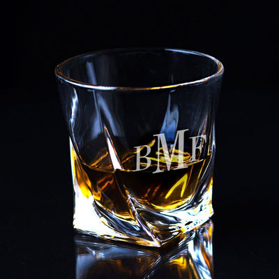 Custom Twist Whiskey Glasses with Box