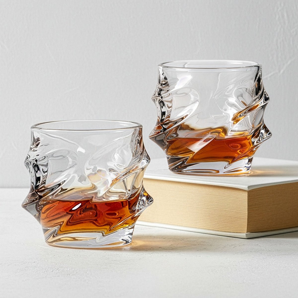 Custom Whiskey Decanter Set with Sculpted Glasses