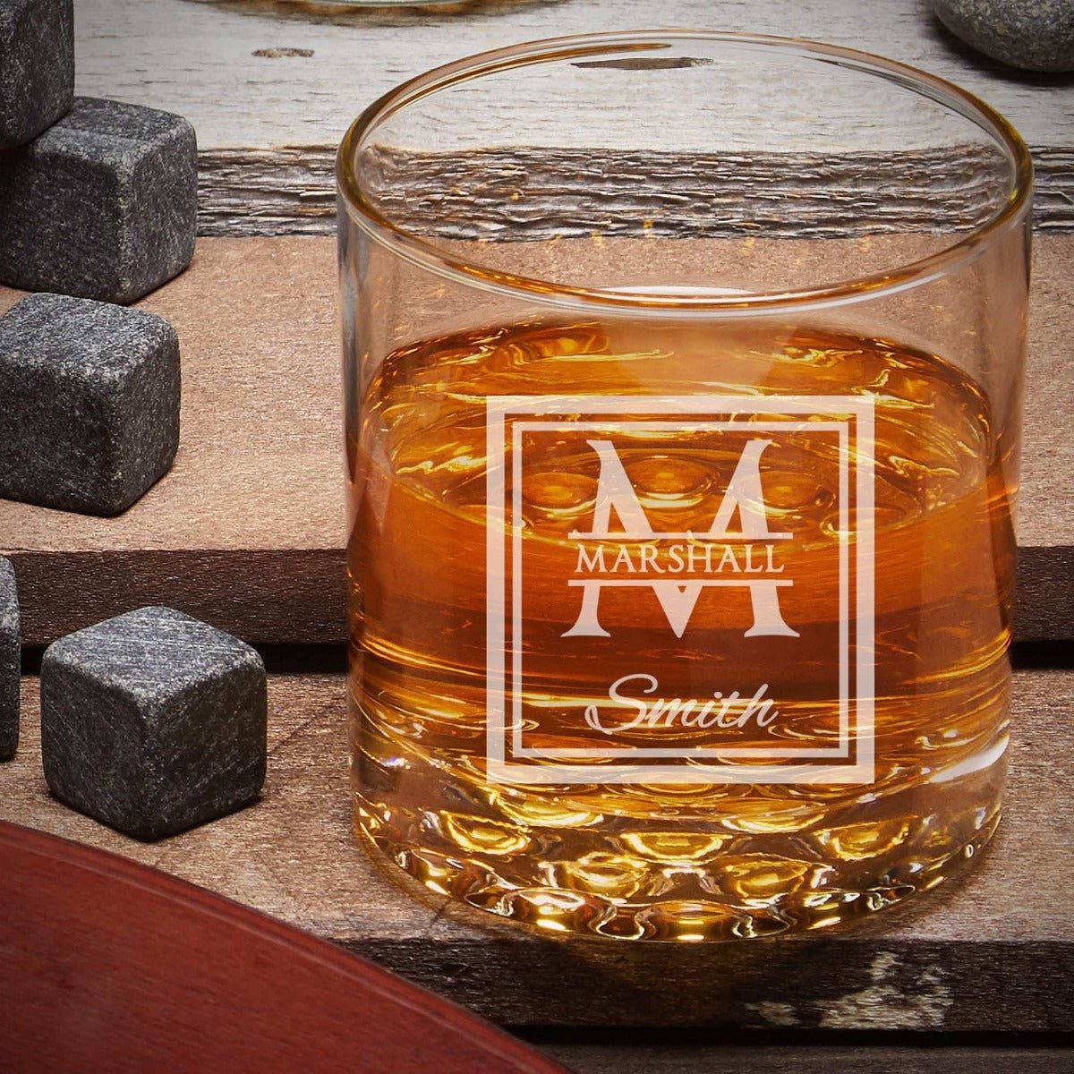 Custom Whiskey Glass Gift Set with Box