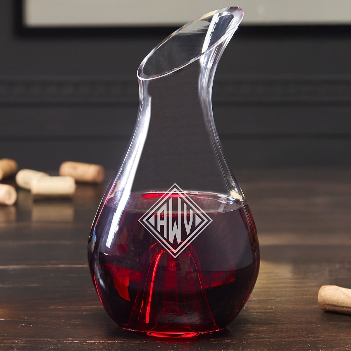 Custom Wine Decanter Set with Stemless Glasses