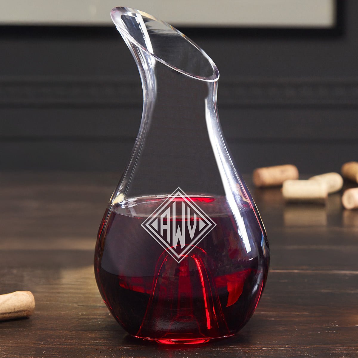 Custom Wine Decanter Set with Stemless Glasses