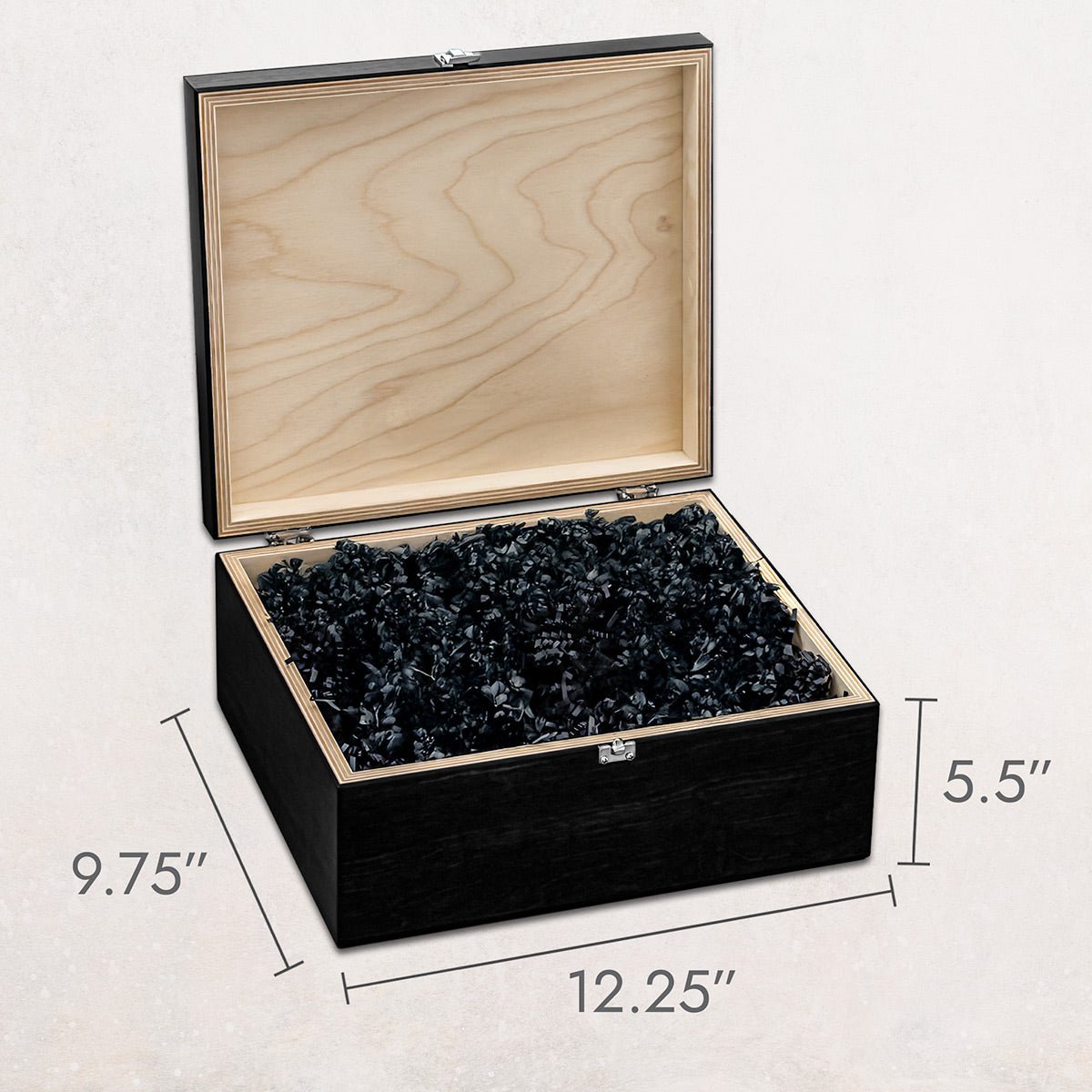 Custom Wine Gift Set and Wine Glasses - Ebony Black Box