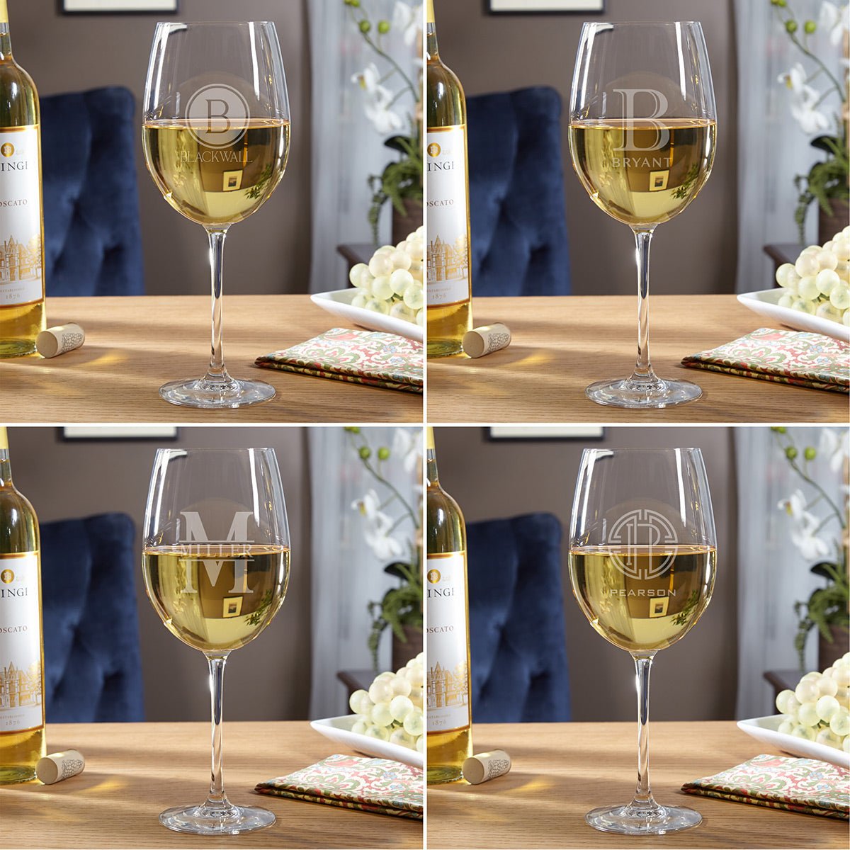Custom Wine Gift Set and Wine Glasses - Ebony Black Box