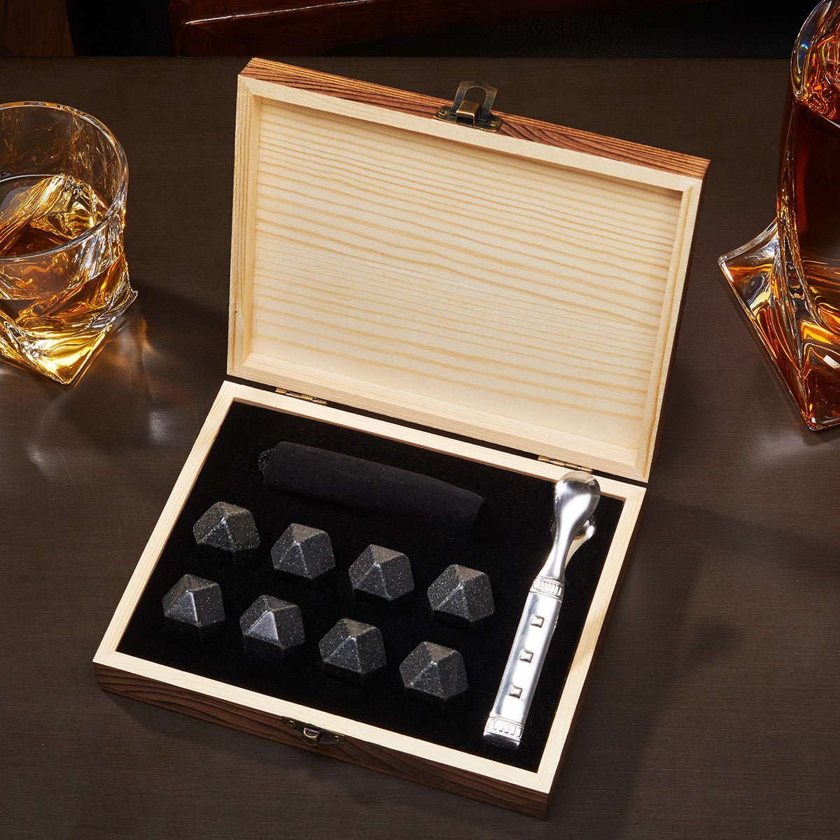 Customized Boxed Diamond Whiskey Stone Set