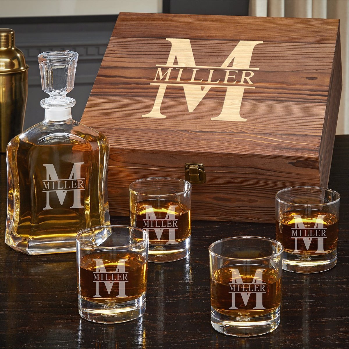 Decanter Whiskey Gift Set with Whiskey Glasses