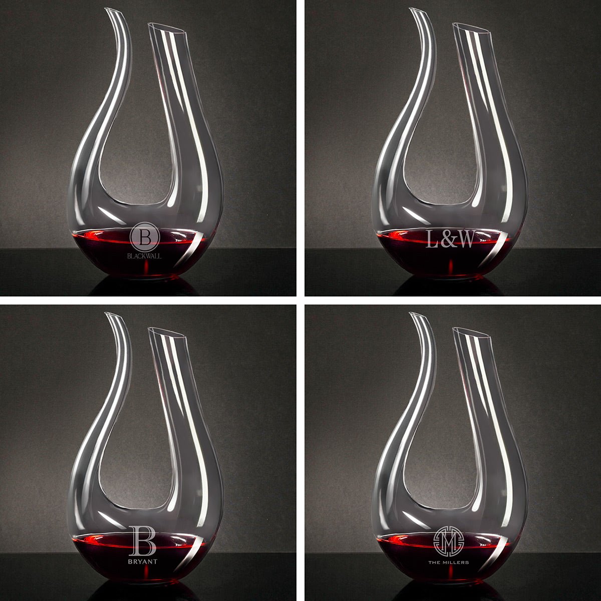Dolcetto Custom Wine Carafe with Stemless Wine Glasses