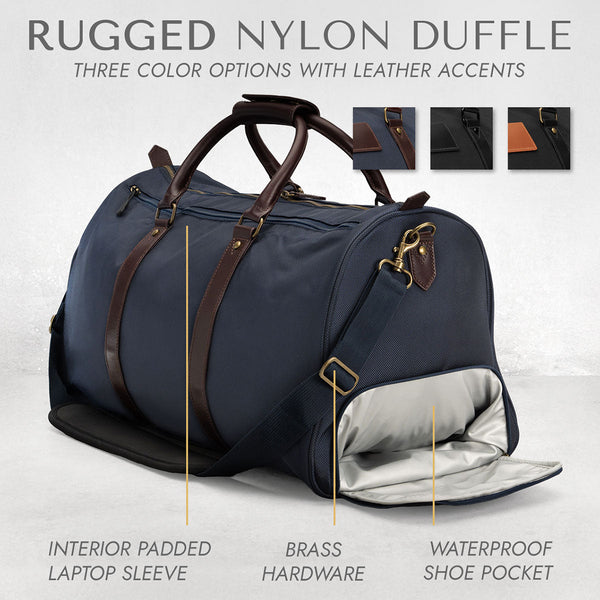 Dunthorpe Custom Men's Travel Bag w Shoe Compartment