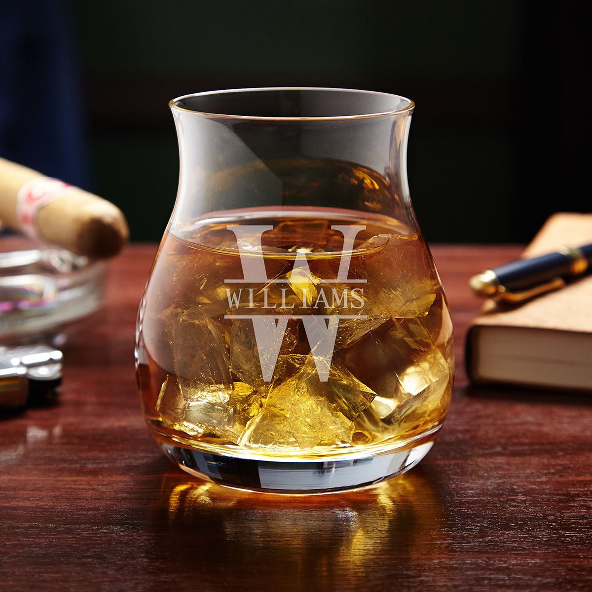 Engraved Canadian Glencairn Whiskey Glass