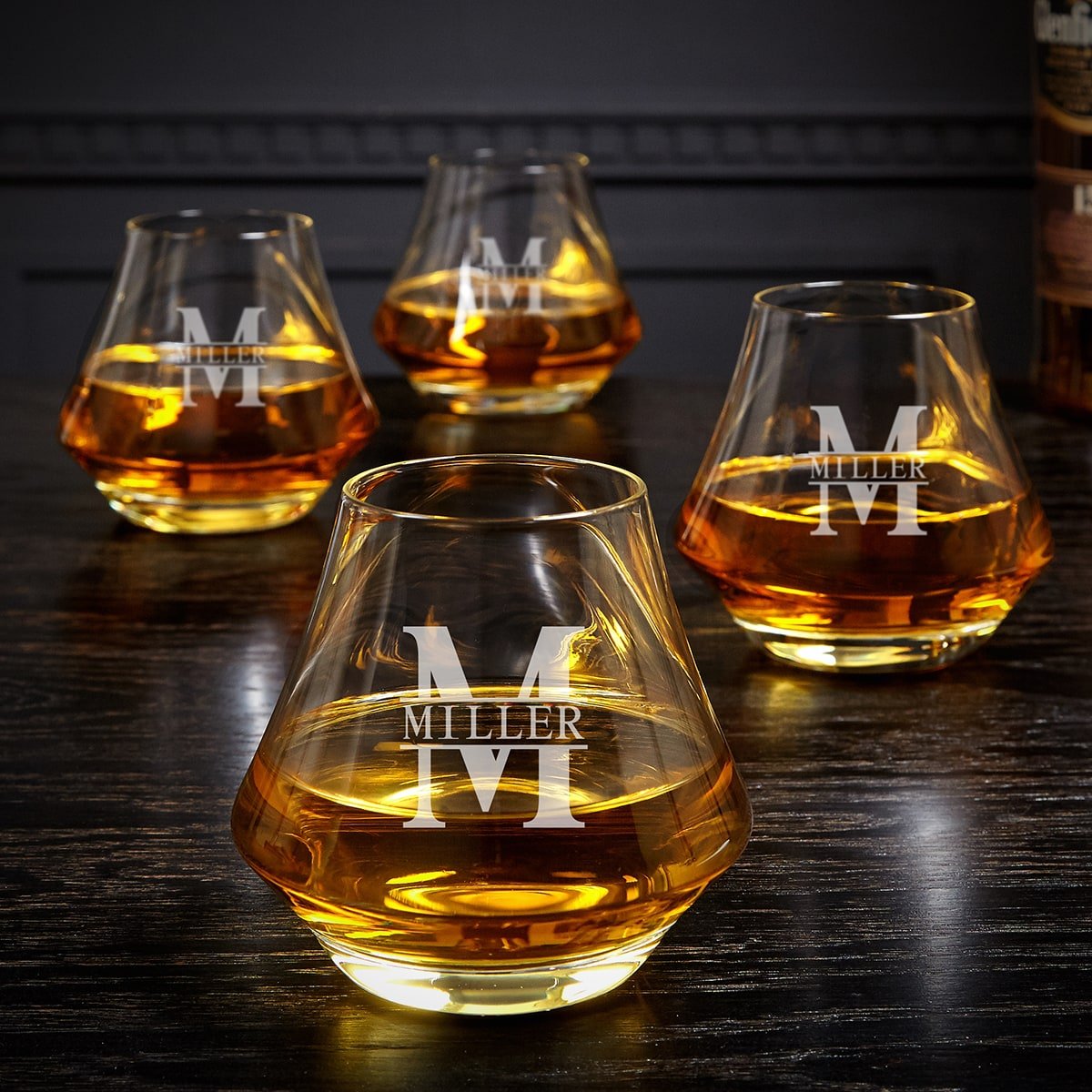Engraved DiMera Brandy Glass