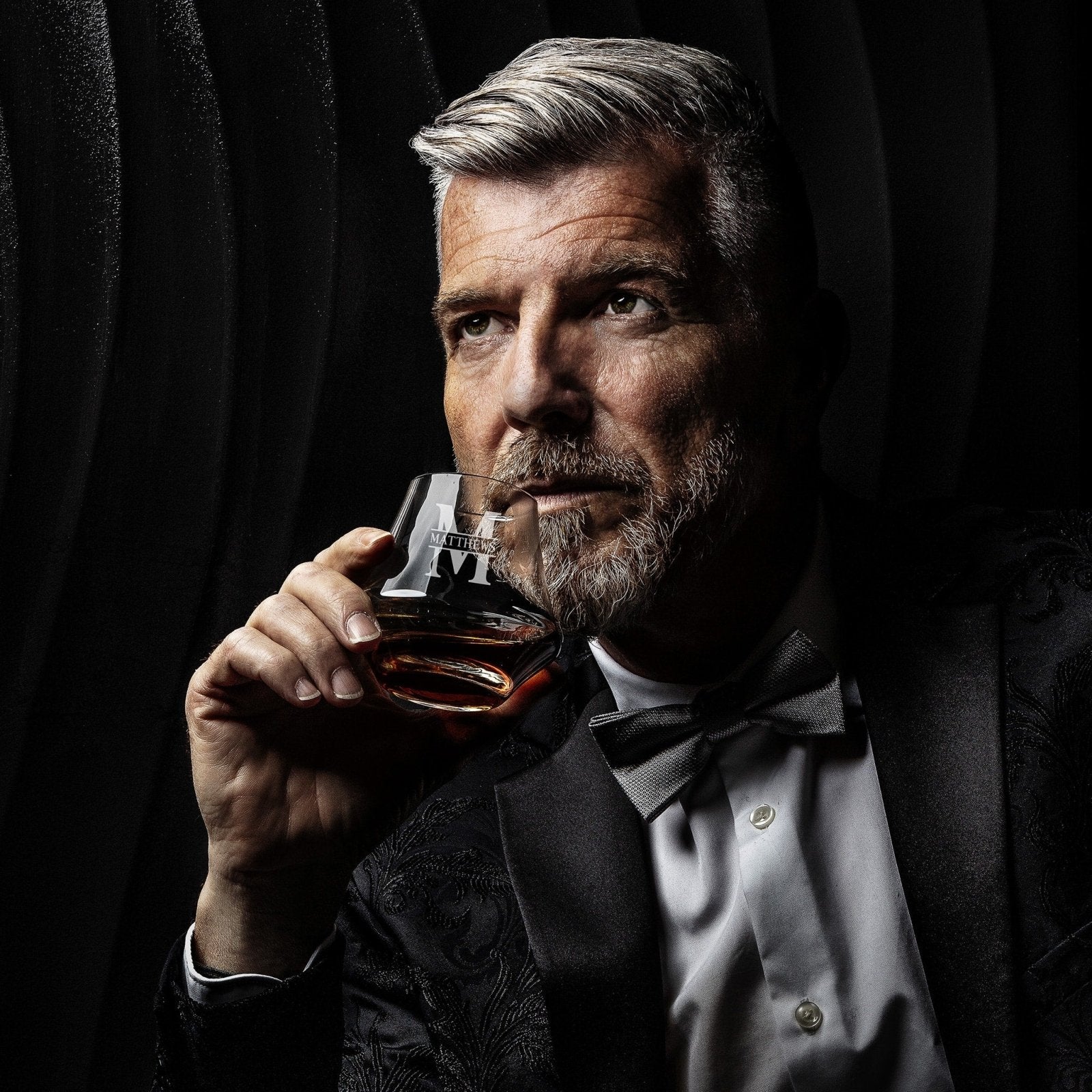 Engraved DiMera Brandy Glass