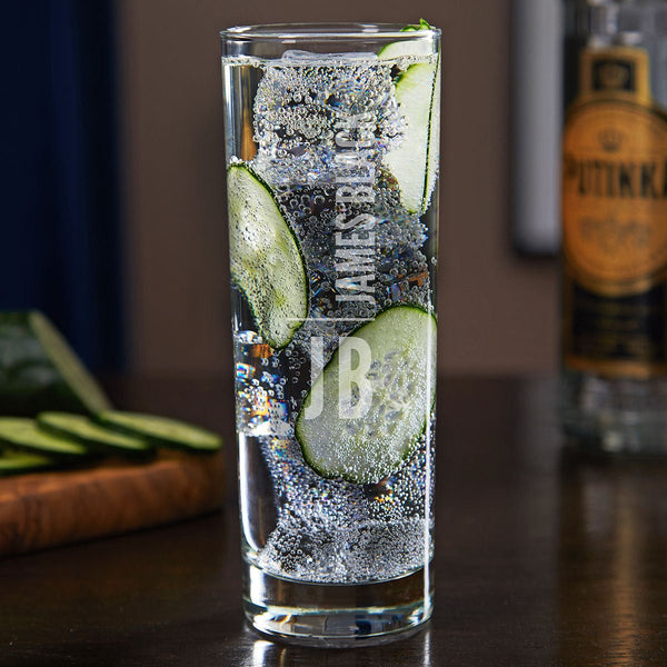 Engraved Highball Glasses, Set of 4 - Calvin Design