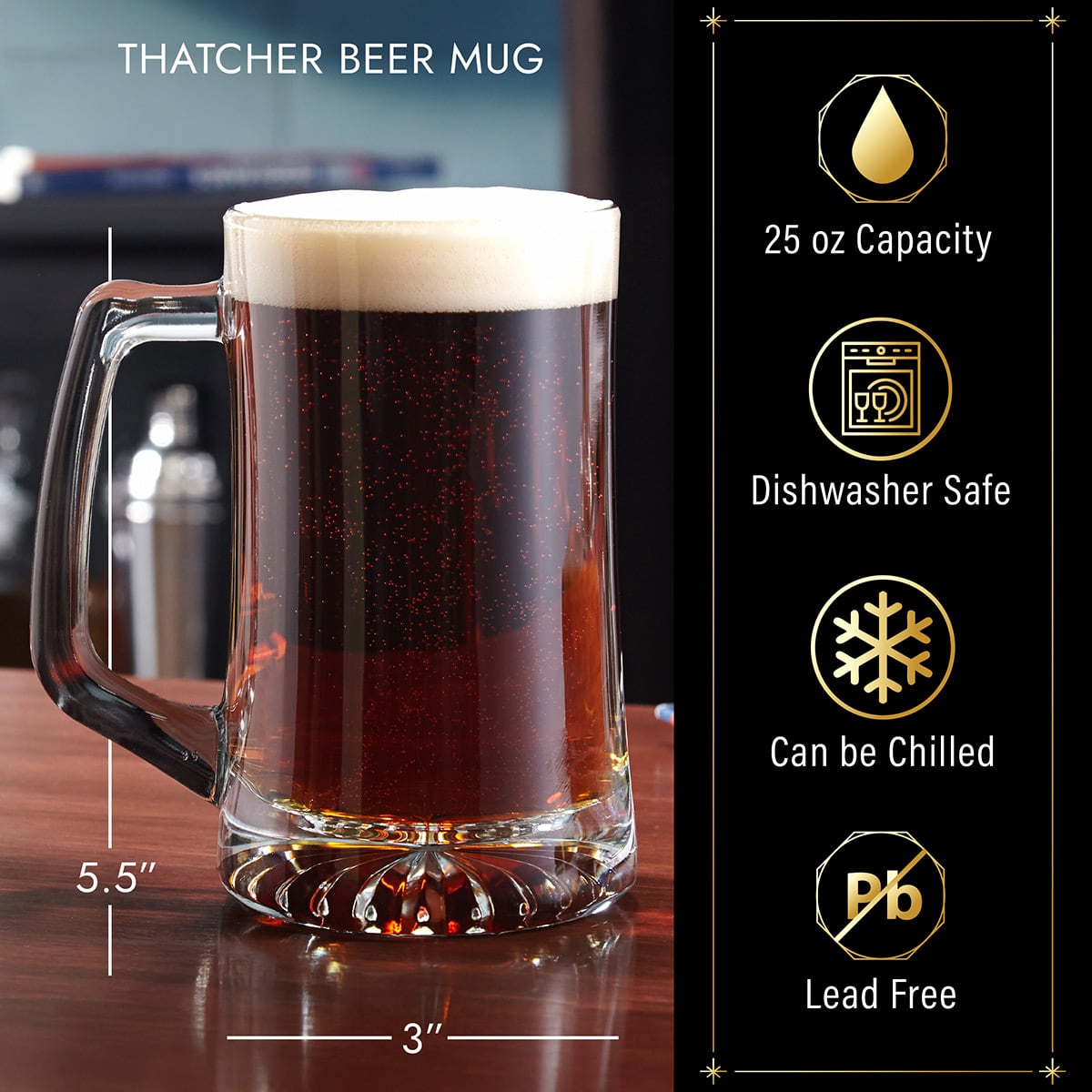 Engraved Patriotic Gift USA Beer Mug