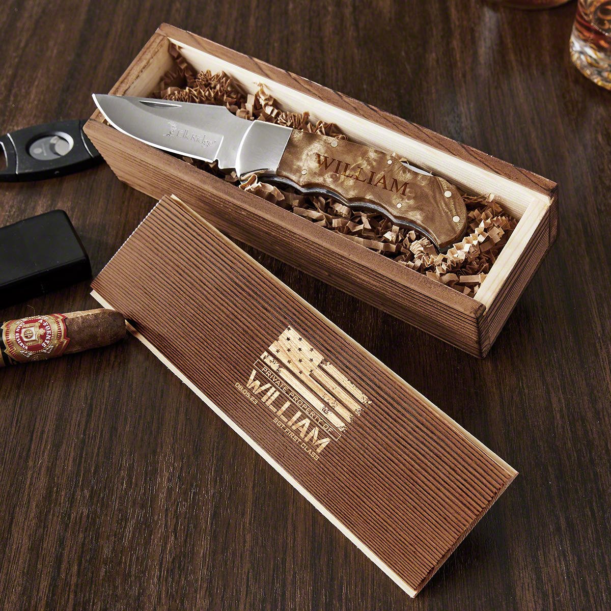 Engraved Pocket Knife Gift Set