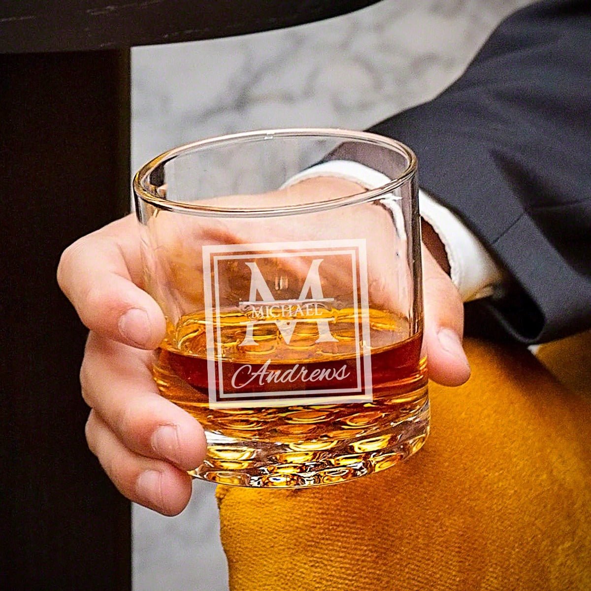 Engraved Rocks Glass Set Groomsmen Gifts