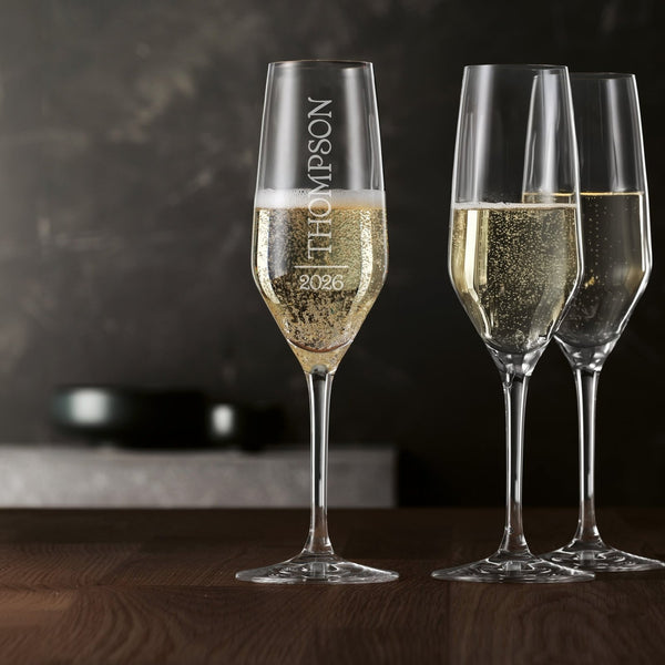 Engraved Spiegelau Champagne Flute Jubilation