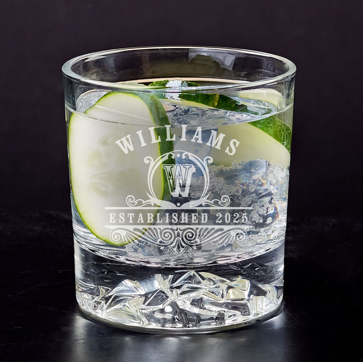 Engraved Vodka Gift Set with Box & Glacier Bottom Vodka Glasses - 6pc