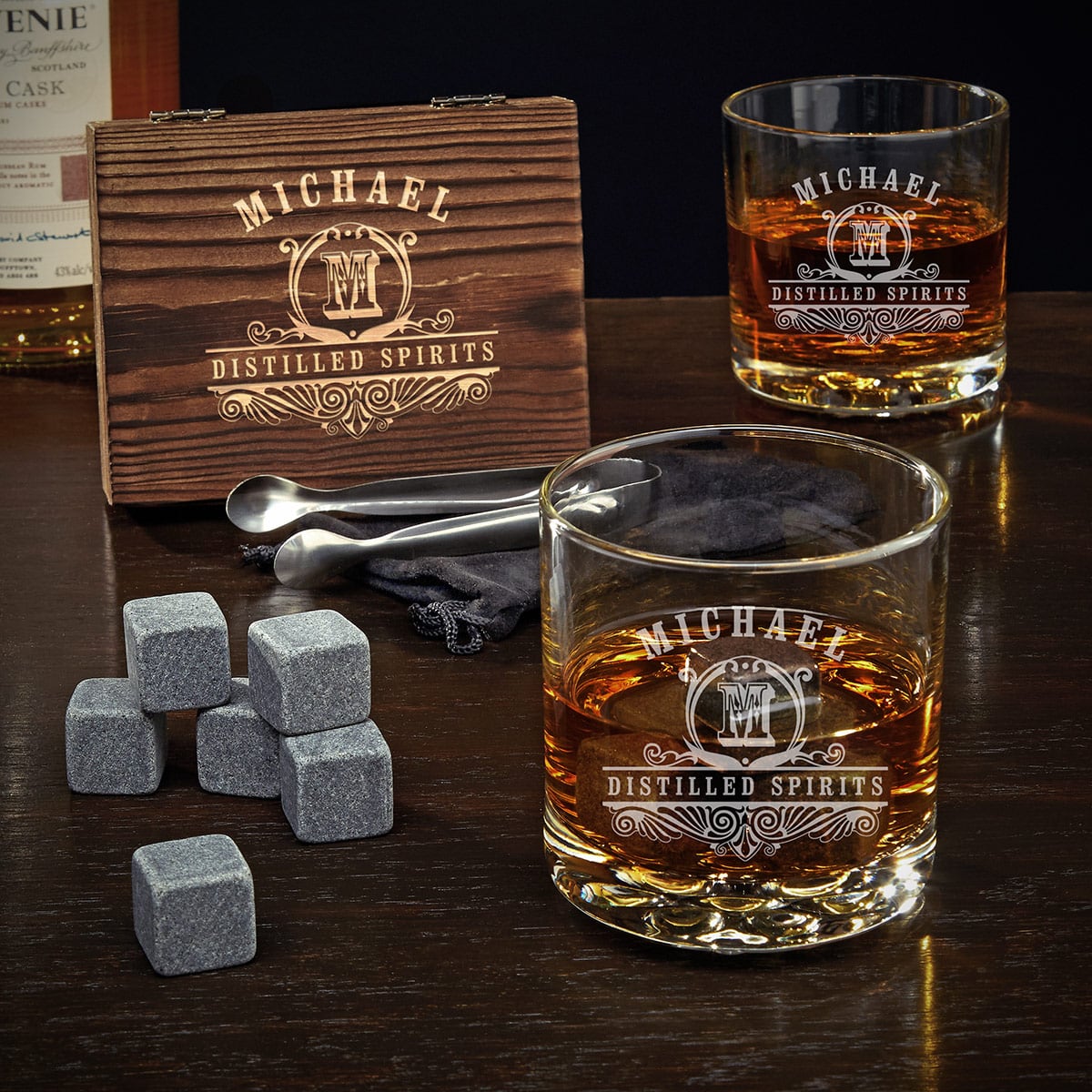 Cnwinu Whisky Glas, Whisky Stenen en Glas, Onderzetter, Pincet. Whisky Cnwinu Whisky Glas, Whisky Stenen en Glas, Onderzetter, Pincet. Whisky
