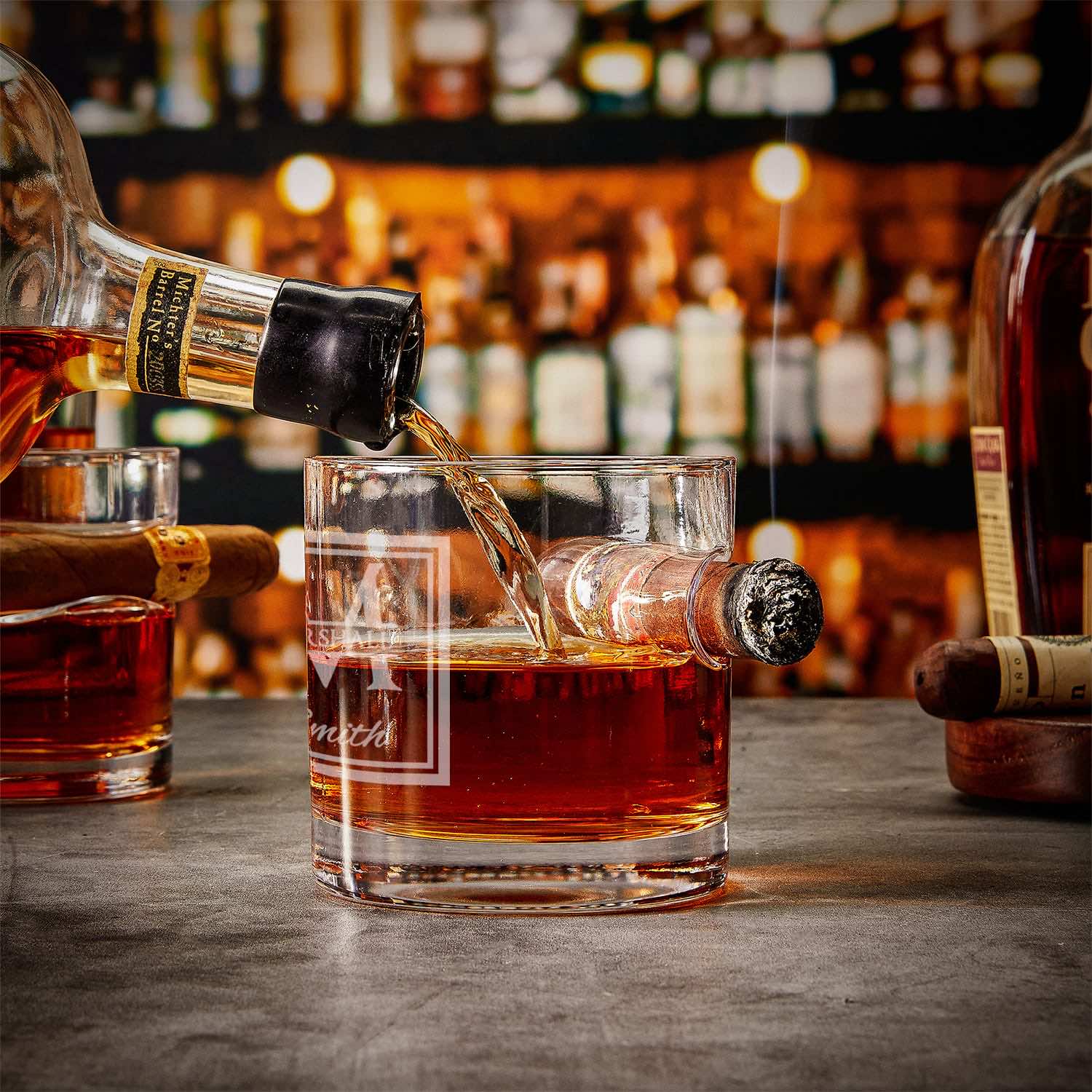 Esperanza Cigar Humidor Gift Set with Oxley Cigar Glasses