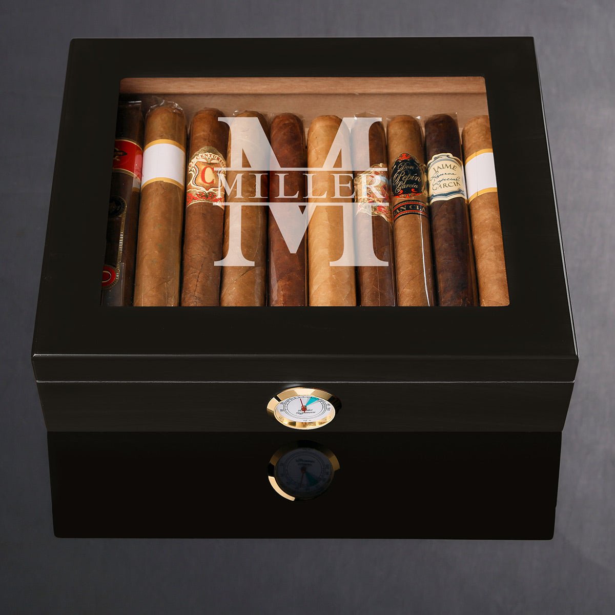 Esperanza Cigar Humidor Set, Gifts for Cigar Lovers - Ebony Black
