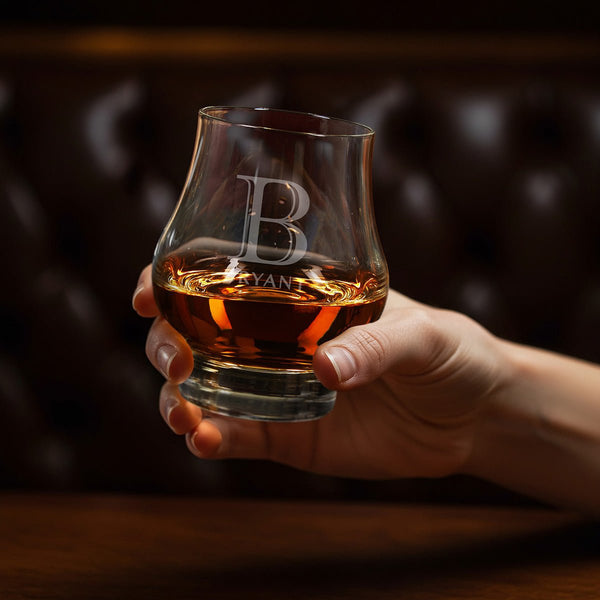 Etched Official Kentucky Bourbon Whiskey Taster Glasses, Set of 2