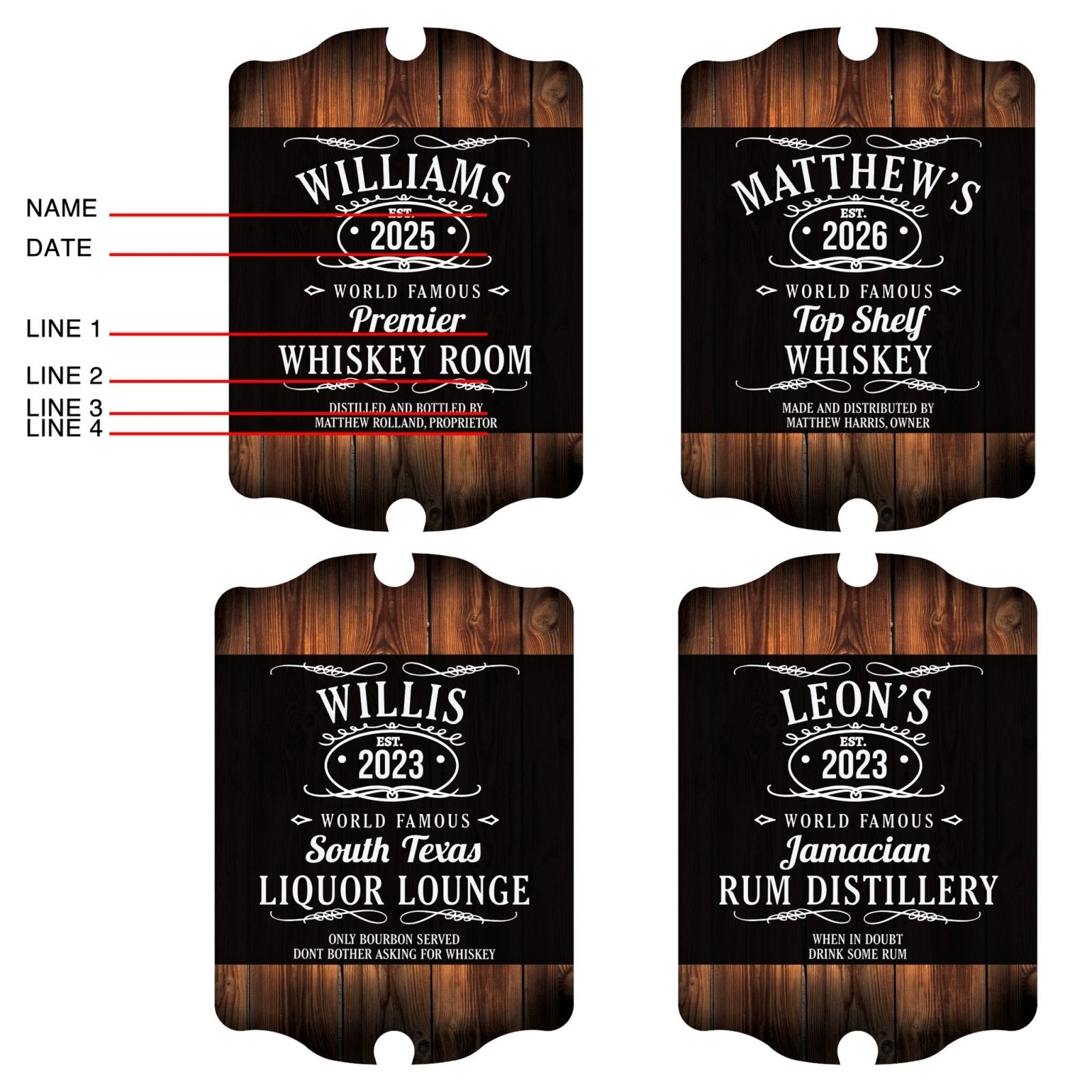 Famous Tennessee Whiskey Room Custom Bar Wall Decor Sign