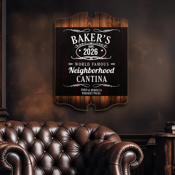 Famous Tennessee Whiskey Room Custom Bar Wall Decor Sign