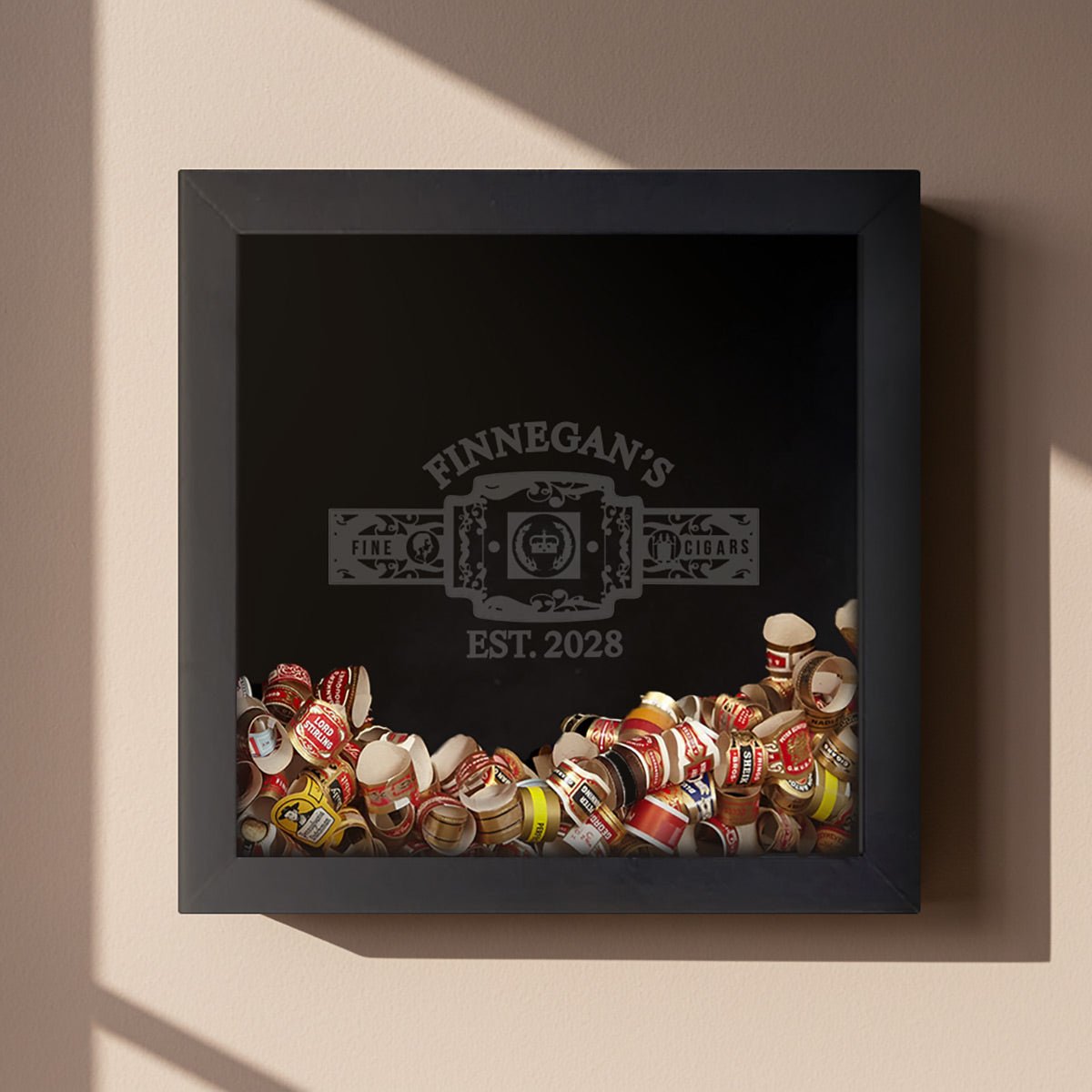 Fine Cigars Cigar Band Holder Shadow Box