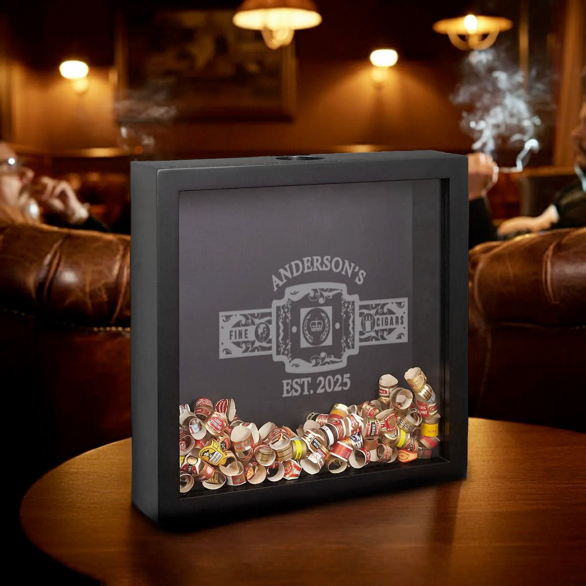 Fine Cigars Cigar Band Holder Shadow Box