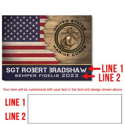 First to Fight Custom US Marine Corps Gift Wood Sign