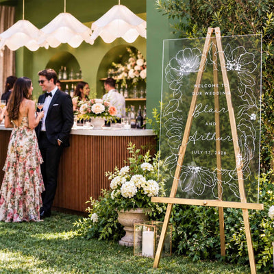 Forever in Full Bloom Personalized Wedding Welcome Sign