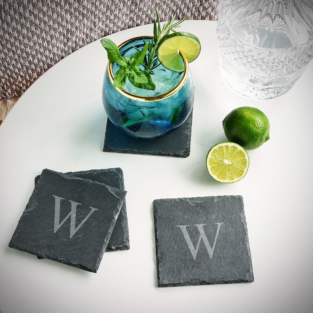 Franklin Personalized Slate Coasters, Set of 4