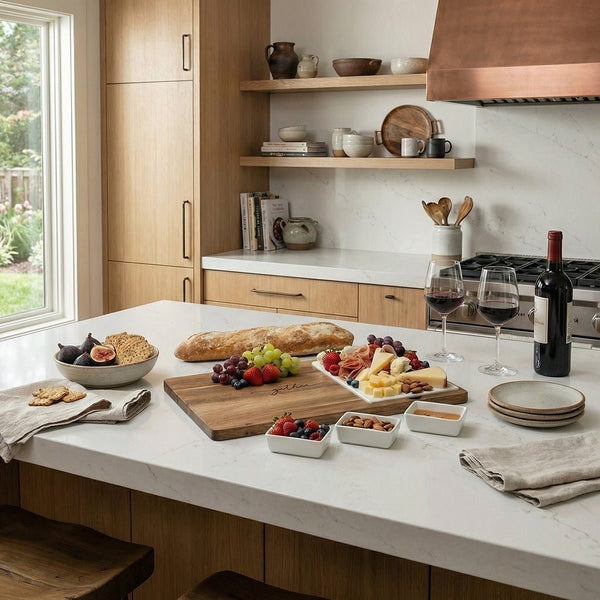Gather Charcuterie Board w/ Removable Cheese Board and Bowls