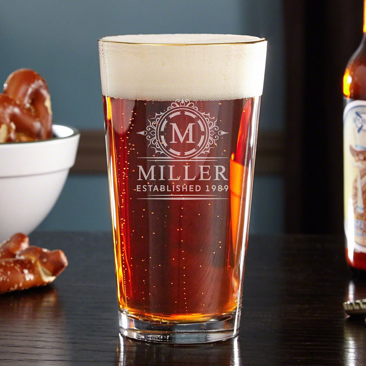 Gold Rim Personalized Pint Glass