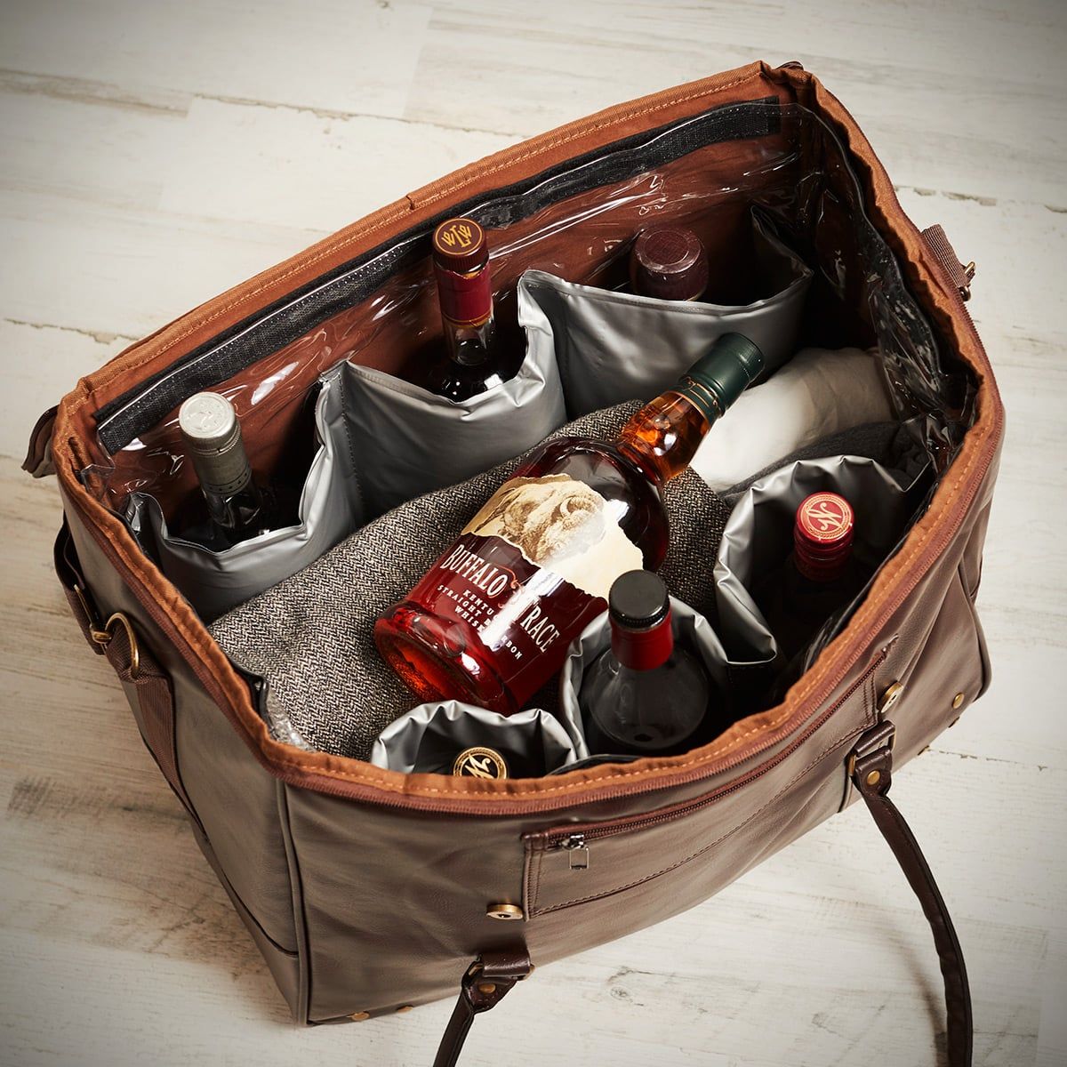 Graham Weekender Bag - 6 Whiskey Bottle Carrier Graham Weekender Bag - 6 Whiskey Bottle Carrier