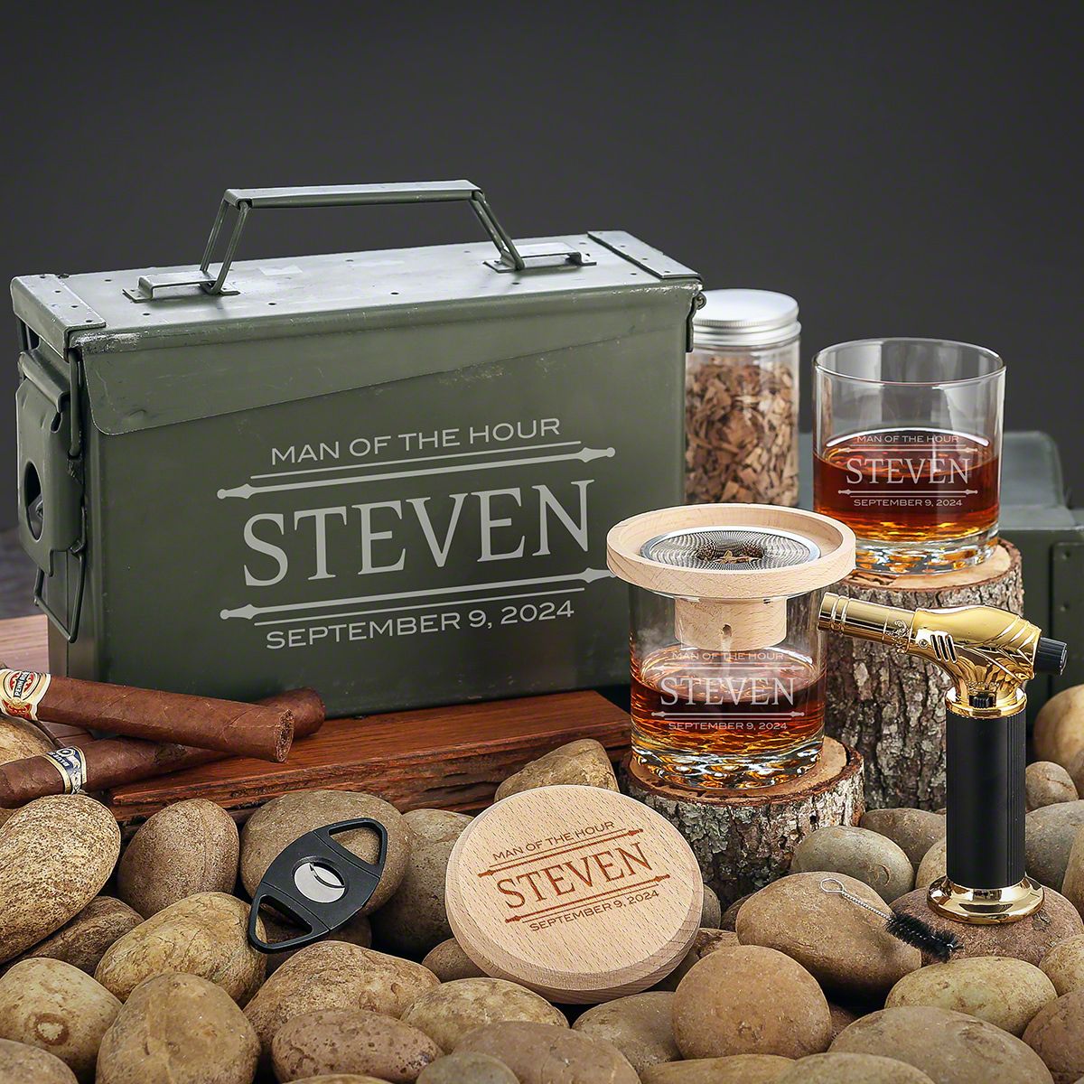 Halo Drink Smoker 9 pc Personalized 30 Cal Set