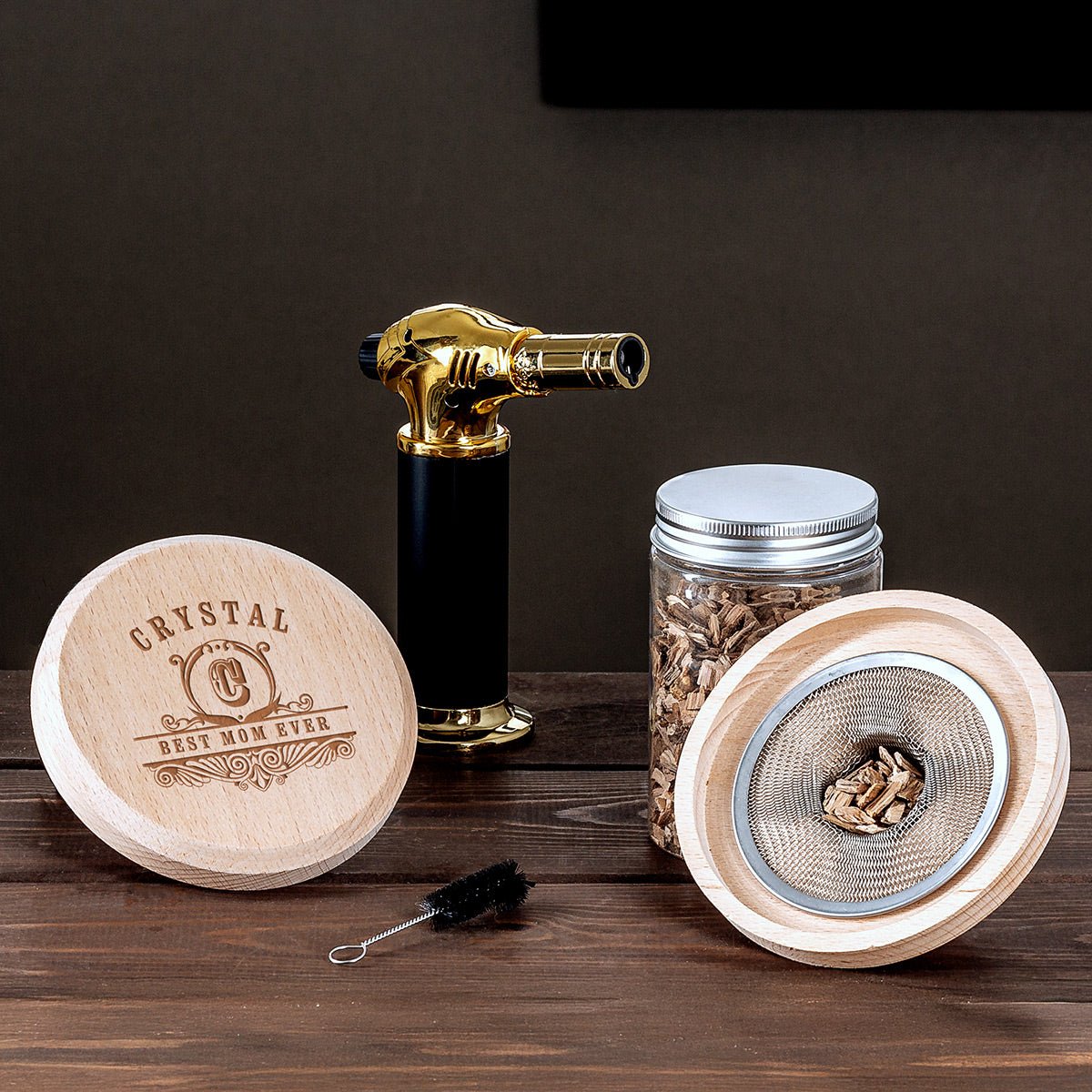 Halo Engraved Cocktail Smoker Kit 5pc with Torch