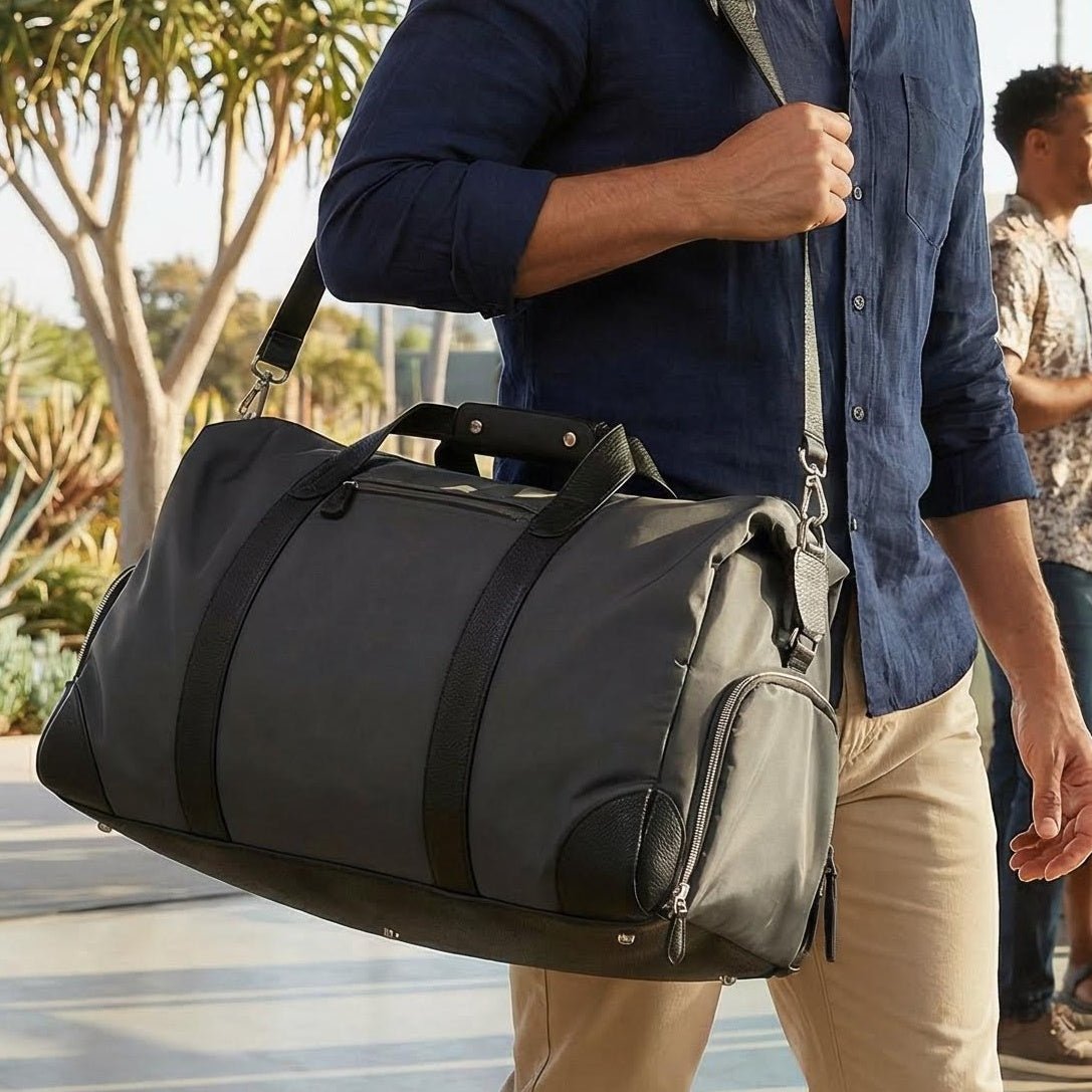 Harrison Travel Duffel Bag w Shoe Compartment 22" - Charcoal Grey