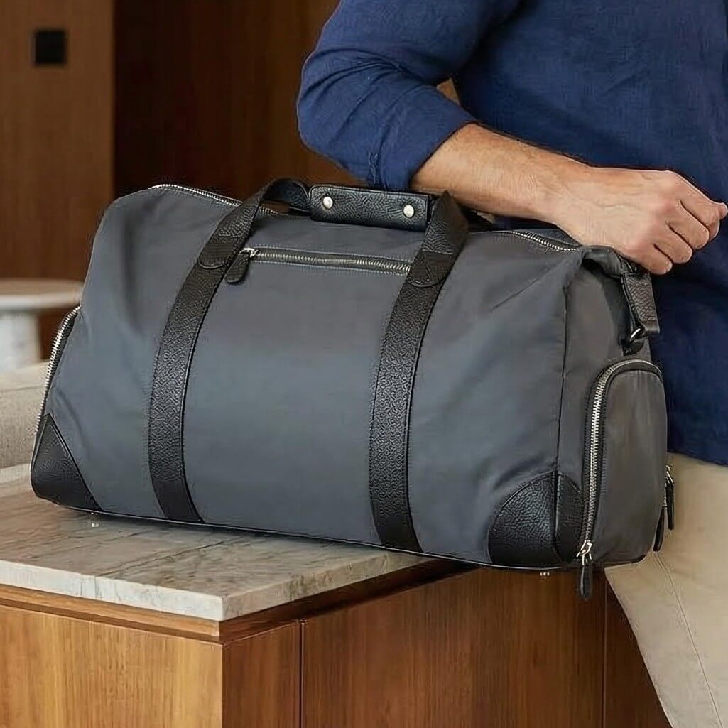 Harrison Travel Duffel Bag w Shoe Compartment 22" - Charcoal Grey