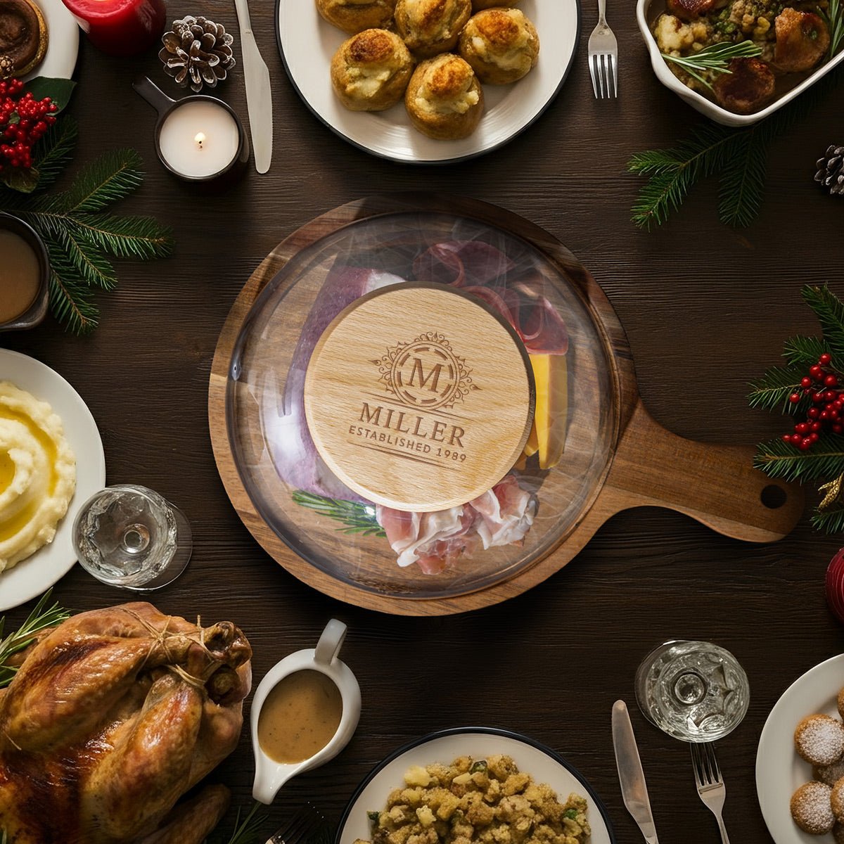 Hartford Charcuterie Smoking Cloche, 9pc Cheese Smoker Kit
