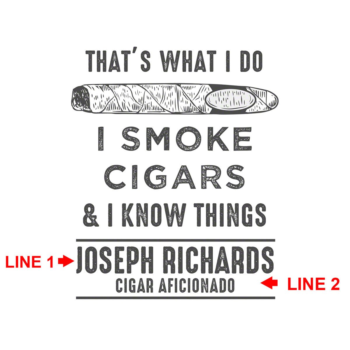 I Smoke Cigars and I Know Things Custom Cigar Band Holder Shadow Box