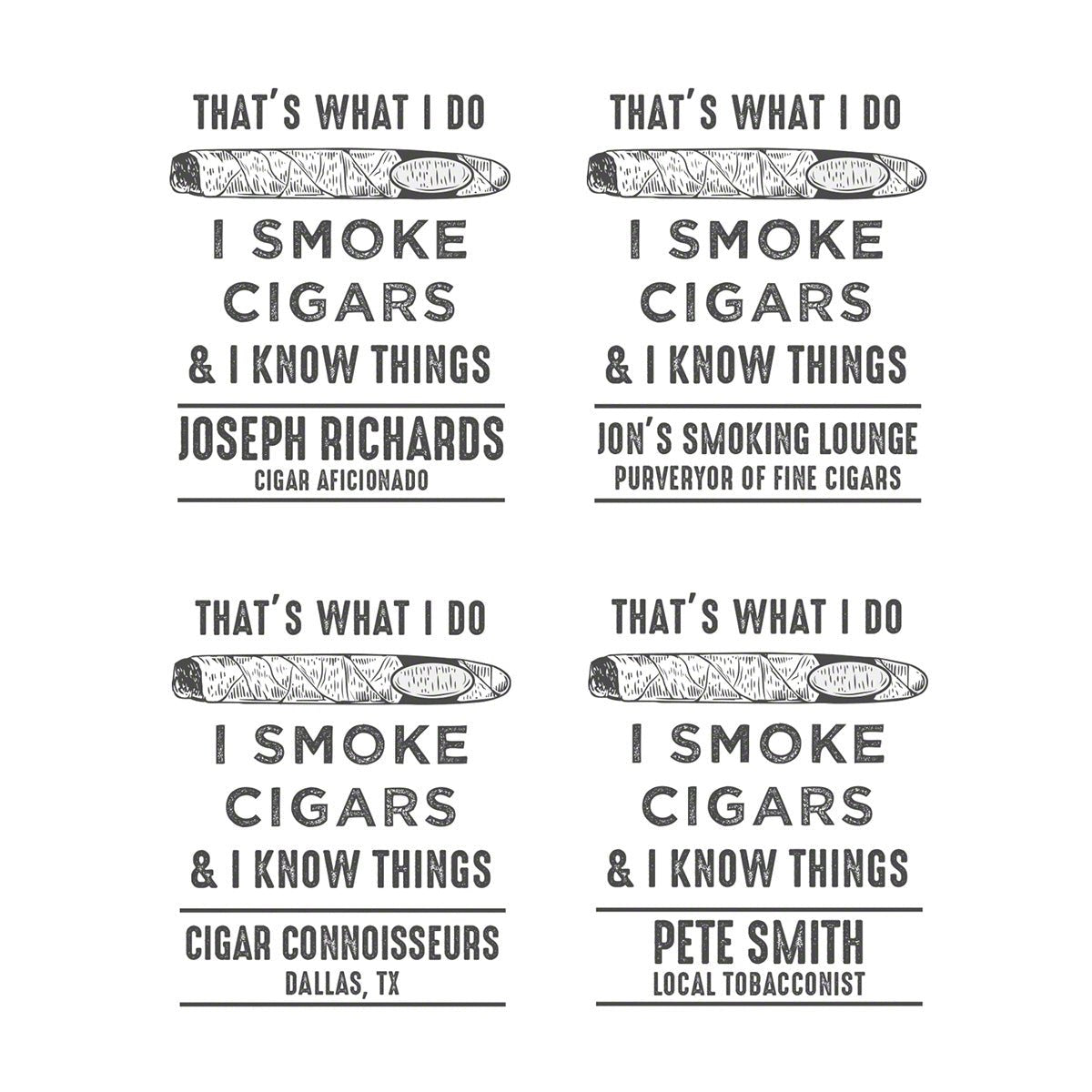I Smoke Cigars and I Know Things Custom Cigar Band Holder Shadow Box