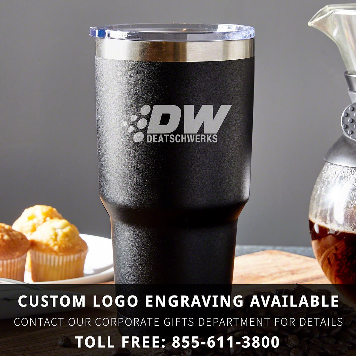 Insulated 30oz Custom Tumbler Cup - Black