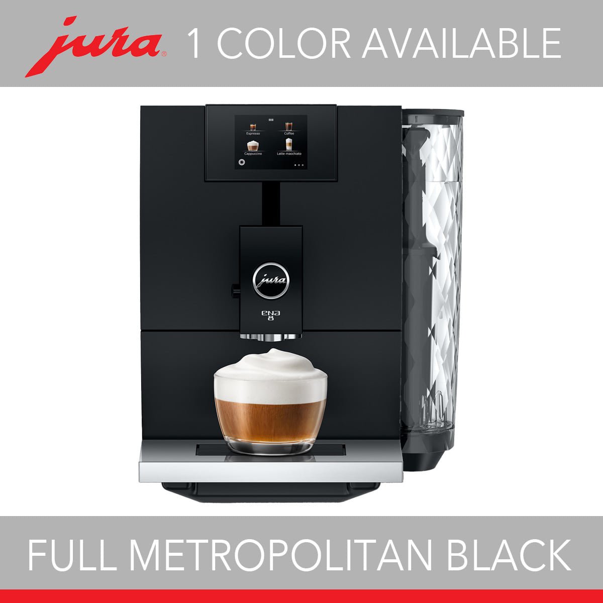 JURA ENA 8 Fully Automatic Espresso Machine, Metropolitan Black