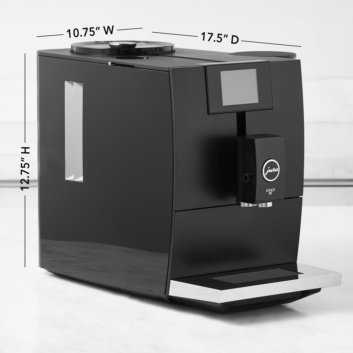 JURA ENA 8 Fully Automatic Espresso Machine, Metropolitan Black