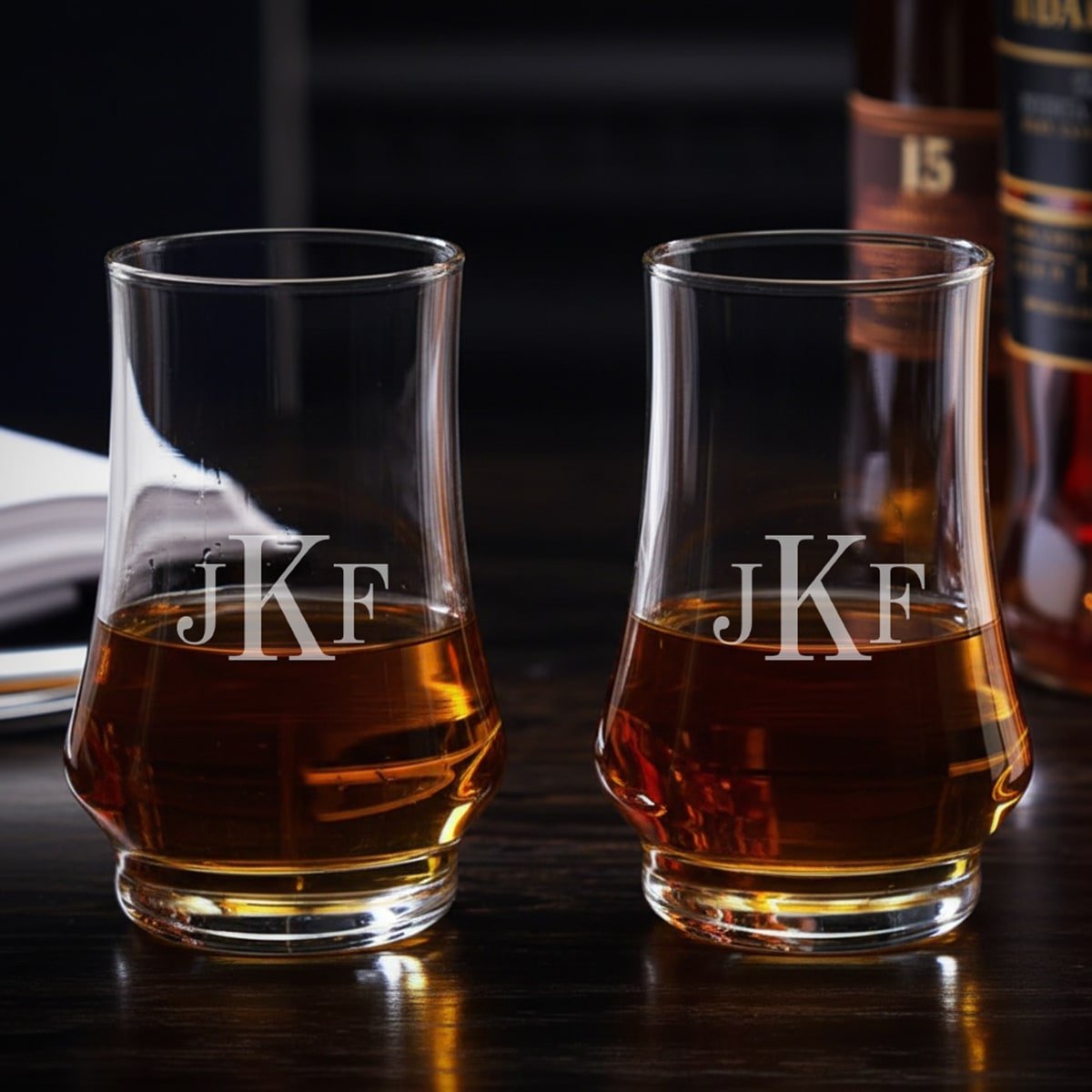 Kenzie Personalized Whiskey Tasting Glasses Set of 4